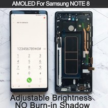 [해외]6.3 삼성 갤럭시 노트 8 lcd N950 N950F N950N Note8 lcd 터치 스크린 교체 부품 용 오리지널 슈퍼 아몰레드 디스플레이 액정 자가 수리, 프레임이 있는 파란색
