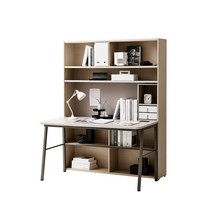 한샘 티오 책상세트 콘센트형 5단 140cm(컬러 택1), 색상:화이트/내추럴오크(A)