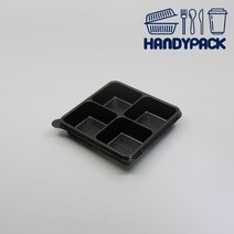 정사각 4칸 다용도 반찬 포장 배달 용기 단품 100개