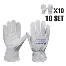 카멜로 족장 가죽장갑 캠핑 용접 알곤 장갑 작업장갑 캠핑 바베큐 불멍 안전 707-W 양손 10세트