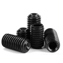 M6 블랙 무두볼트 육각 소켓 10개 DIN916 탄소강 합금강 랜치 스크류 렌치 고정, M6 (10개), 20mm