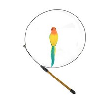 고양이장난감 인터랙티브 고양이 장난감 재미있는 시뮬레이션 새 깃털 벨 스, Parrot-handheld
