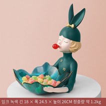 Lanmio 종이 상자 거실 창조적 인 티슈 박스 가벼운 고급 디자인 장식 커피 테이블 저장 가구 저장 상자 거실 커, 과일 접시 소녀 녹색