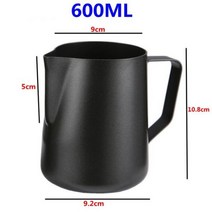 비 스틱 스테인레스 스틸 투수 우유 Frothing 주전자 커피 바리 스타 공예 라떼 아트 에스프레소, 600ml