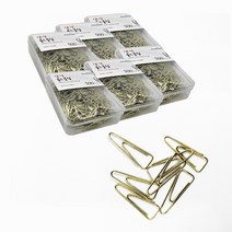 올데이리빙 스틸 삼각 컬러 골드클립 500개, 6개