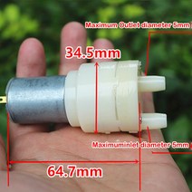 견고한 Micro USB Water Pump DC 3V-6V Self-priming Mini Small Diaphragm Carbon Brush Motor Long Life, 한개옵션0