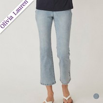 [올리비아로렌] [비비올리비아]자수디테일 붓컷 데님팬츠 VVCMPYM3372