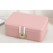 다이아 큐빅 악세사리 주얼리 보관함 정리 케이스, 베이비핑크, 1개