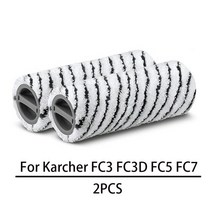 Karcher Stone 다중 표면 롤러 세트 마이크로 화이버 세척 가능 교체 FC3 FC3D FC5 FC7 액세서리 2.055-021.0 4 팩, [05] 2PCS