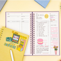 모두의 스터디플래너 파스텔 공부 플랜 비대면 온라인 수업 강의 학원 시간관리 스케줄러 시간표 자기주도학습 하루 사업공부 계획, 민트