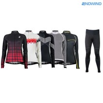 세컨윈드 세컨윈드 여자 여성 겨울 기모 라이딩 자전거 져지+9부 패드바지 의류 복장 세트