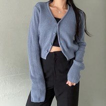 (핏라인대박)10컬러 러블리 하찌 브이넥 크롭 니트 가디건