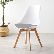 로얄다이아 에펠체어 큐브체어 에펠베이직체어 인테리어체어, 에펠체어 - 화이트그레이, 1개