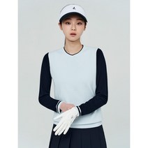 [빈폴골프] 여성 블루 배색 크루넥 풀오버 (BJ2151A02P)