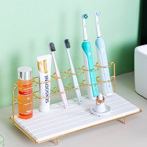 다니엘앤로사 무석면 규조토 칫솔꽂이 세트 규조토 트레이 전동 칫솔 거치대 욕실 화장실 컵받침 6구, 화이트