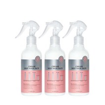 로하셀 크림 미스트 노워시 헤어팩 300ml 대용량 뿌리는 트리트먼트 단백질영양 손상모 열손상방지 헤어미스트, 300ml x 3개