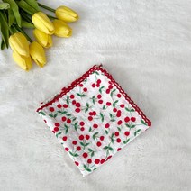 [미스블혹] 2023 SS 시즌 레이스 플라워 면 손수건