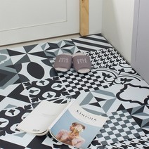 붙이는 접착식 셀프 바닥 타일 사무실 거실 현관 베란다 데코타일 랜덤타일A 16P, 디자인타일16p