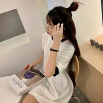루즈핏 프렌치 니트 원피스 오버핏 드레스 홈웨어 이너원피스