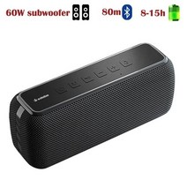 블루투스스피커 휴대용 거실 스피커 xdobo x8 60w 강력한 야외 무선 tws hifi 홈 시어터 시스템 music sound box soundbar for tv, x8-블랙