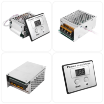 온수기 소형 모터용 4000W 220V AC SCR 전압 조절기 조광기 전기 모터 속도 온도 조절기, 실버
