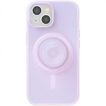PopSockets 둥근 폰 그립이 MagSafe와 호환되는 팝소켓 아이폰 15 케이스 15용 무선 충전 호환 - 오팔센트 클리어