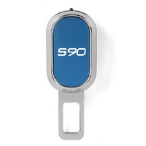 볼보 자동차 스타일링아연 합금 자동차 안전 버클 확장 소음기 볼보 s90 액세서리 플러그, 02 하늘색