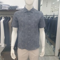 여름 쿨 맥스 지짐이 남방 네이비