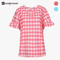 아날도바시니 (아날도바시니) 메쉬체크 티블라우스(AS07BL04M)