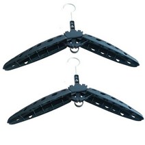 1PCS 2PCS 헤비 듀티 스쿠버 다이빙 잠수복 옷걸이 드라이 슈트 폴딩 지주 코트 홀더, Black 2PC