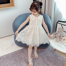 프린세스 걸스 한 레이스 가장자리 원피스 귀여운 아뜨랑스 드레스 비약-웨딩 댄스 포크 프롬 가운 퍼프 반팔 2 7 세 아기 베스티도스