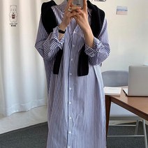 영애씨옷장 스트라이프 셔츠 롱원피스 no.0926