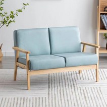 엔틱 소파 가죽 레트로 천연 고풍 넓은 홈쇼핑 거실 북유럽 명품 통가죽, 키높이 1인+2인+3인, 원목색-민트