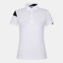 [테일러메이드]여성 매쉬 배색 포인트 카라 반팔 티셔츠 TWTYK6909-100