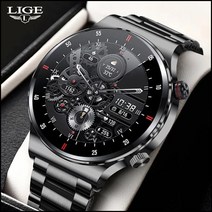 남자 시계 직장인 메탈 패션 손목 워치 lige ecg+ppg bluetooth men