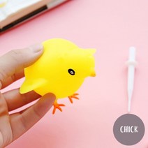 말랑이 당근 조개 바나나 딸기 만들기 미니 쨈볼 세트 풍선 오리 부는 크리 에이 109, 병아리