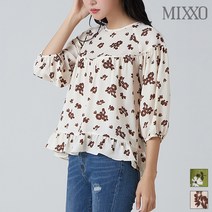 미쏘 라운드넥 백 리본 블라우스 MIWBL9812S
