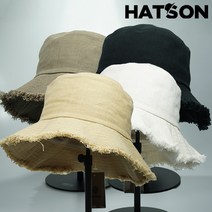 [햇츠온]H1-1305 HatsON 브랜드 여성 사계절 코디 메쉬 옐로 카키 블랙 면 벙거지 버킷햇 챙 햇 모자 AA