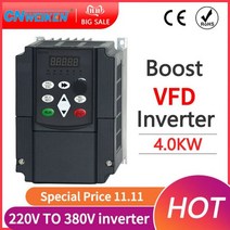 주파수 변환기 50hz to 60hz 헤르츠 4KW 220V ~ 380 단상 입력 3 상 출력 PWM 드라이브 인버터 CNC 모터 속도 5HP VFD VSD New 2020, 5.5kw 8HP 13A, Single phase 220V, Three-phase 380V