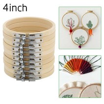 목재기계부품 목공기계 부품 10 pcs/set 3/4/5 인치 나무 프레임 세트 자수 후프 반지 DIY 크로스 스티치, 03 4 INCH