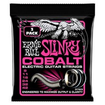 Ernie Ball 코발트 레귤러 슬링키 기타 스트링 3개 세트 - 10~46게이지(P03721), Guitar Strings, Super (9-42)
