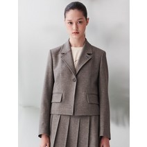 Kuho plus Back Detail Short 자켓 브라운