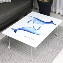 로아공방 블루웨일 고래 접이식 액자 테이블, S, 기본철사다리 화이트