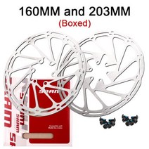 휴비나인 자전거몸체부속 SRAM자전거 디스크 브레이크 로터 160mm 180mm 203mm 센터라인 유압 고강도 Mtb 2 개, SRAM 2pc 160-203mm