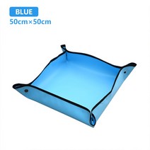 홈 가드닝 분갈이 롤 매트 행거 50cm pvc 원예 심기 potting mat 접는, 협력사, 파란색 50x50cm