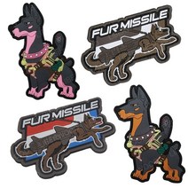 와펜패치 이니셜 대형 오토바이 바이커 pvc 모피 미사일 k9 개 풀 컬러 배지 k-9 경찰견 전술 하네스 조끼