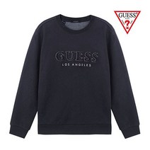 게스 MEN LS FLEECE CREW 부클레터링 로고 KL4K04C3