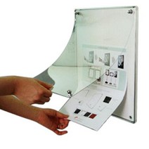 간편 자석단추 아크릴커버 벽걸이액자 판넬액자 고급 홍보액자 모델하우스, 선택사항_검정