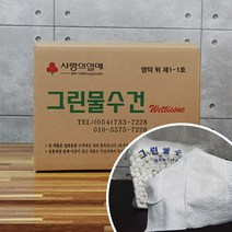 그린물수건/ 일반물수건(덕용물티슈), 100g/400개*박스, 1개