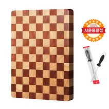 JANNA 엔드그레인 도마 원목 나무도마 캄포도마 바둑판 체크도마 아카시아나무+봉 칼갈이